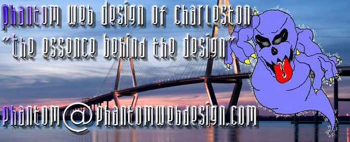 Phantom Web Design of Charleston Logo